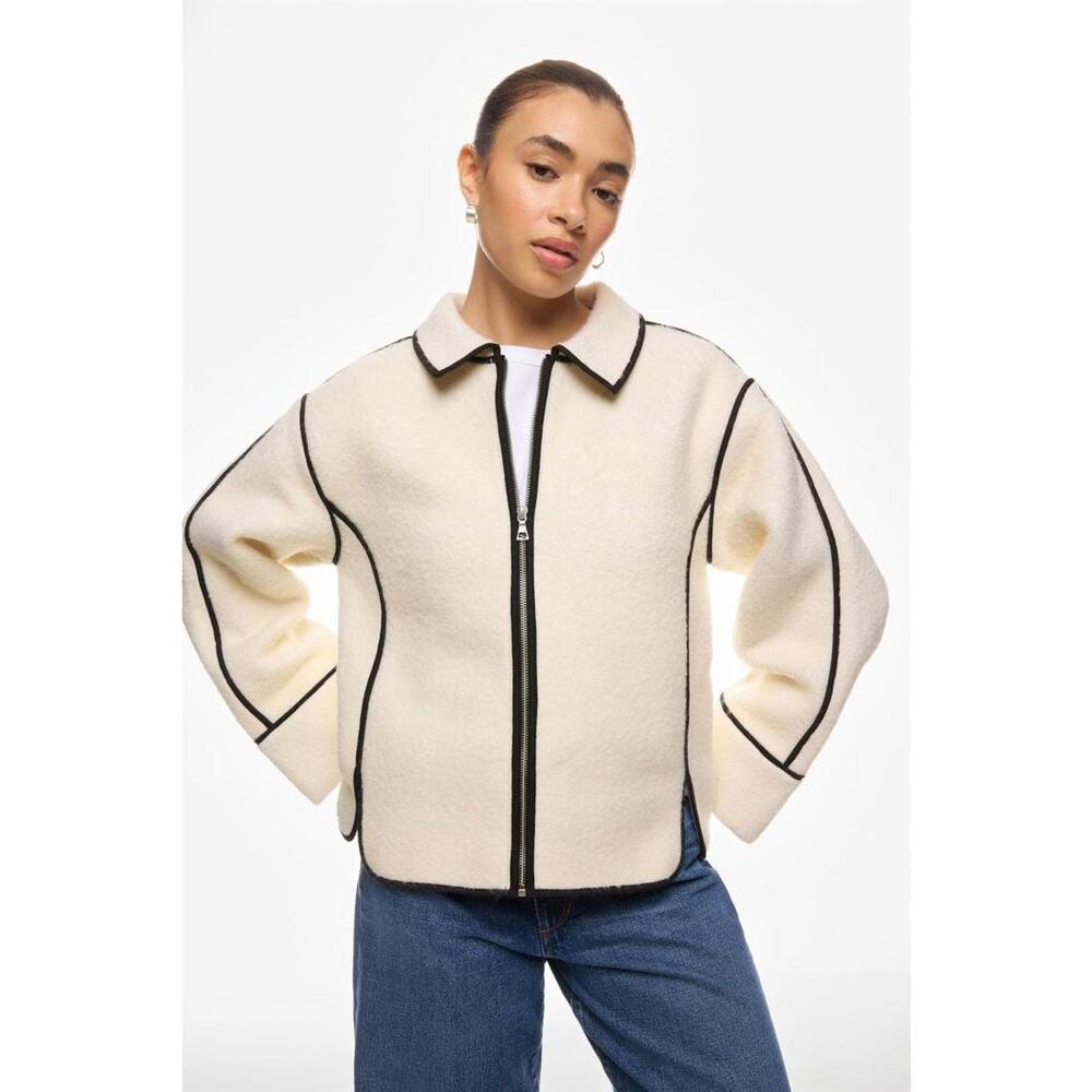 Modern Citizen White Madison Shearling Jacket Size M - Picture 1 of 5